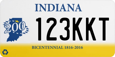 IN license plate 123KKT