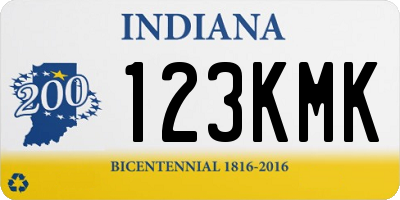 IN license plate 123KMK