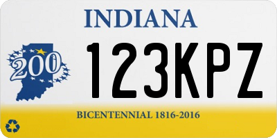 IN license plate 123KPZ