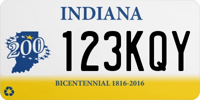 IN license plate 123KQY
