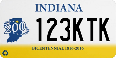 IN license plate 123KTK