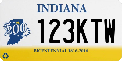 IN license plate 123KTW