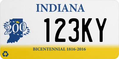 IN license plate 123KY