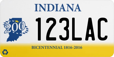 IN license plate 123LAC