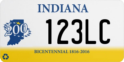 IN license plate 123LC