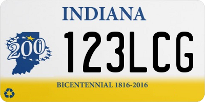 IN license plate 123LCG