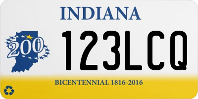 IN license plate 123LCQ