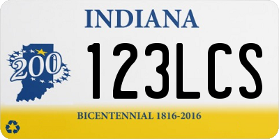 IN license plate 123LCS