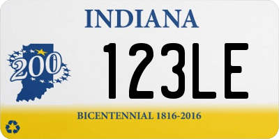 IN license plate 123LE