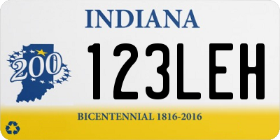 IN license plate 123LEH