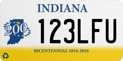 IN license plate 123LFU