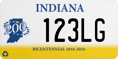 IN license plate 123LG