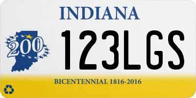 IN license plate 123LGS
