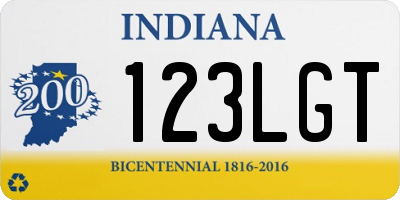 IN license plate 123LGT