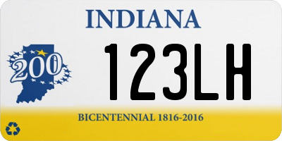 IN license plate 123LH