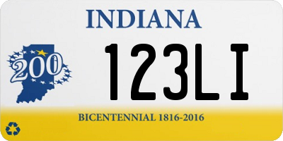 IN license plate 123LI