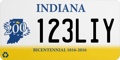 IN license plate 123LIY