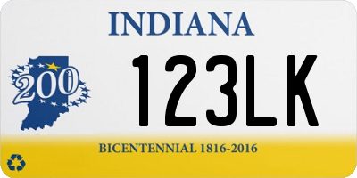 IN license plate 123LK