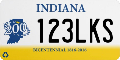IN license plate 123LKS