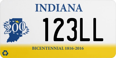 IN license plate 123LL