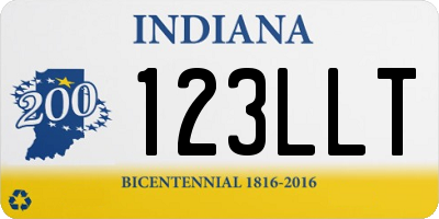 IN license plate 123LLT