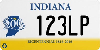 IN license plate 123LP