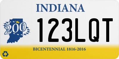 IN license plate 123LQT