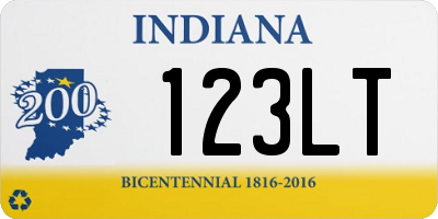 IN license plate 123LT