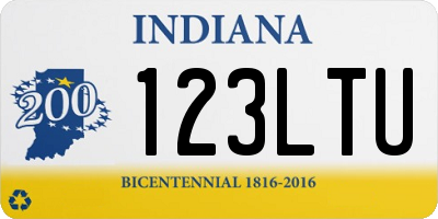 IN license plate 123LTU
