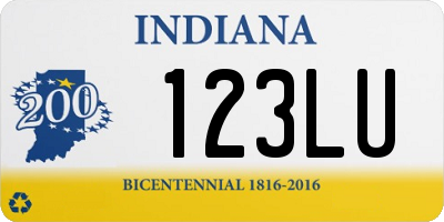 IN license plate 123LU