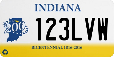 IN license plate 123LVW