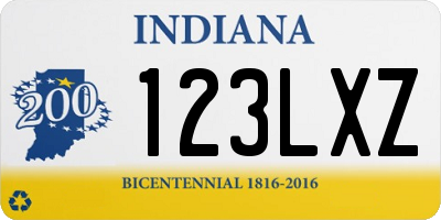 IN license plate 123LXZ