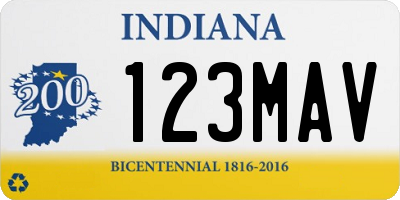 IN license plate 123MAV