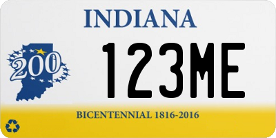 IN license plate 123ME