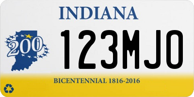 IN license plate 123MJO