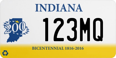 IN license plate 123MQ