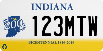 IN license plate 123MTW
