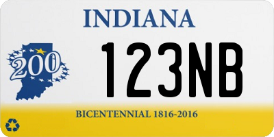 IN license plate 123NB