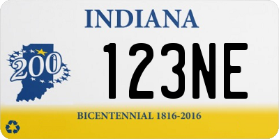 IN license plate 123NE