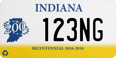 IN license plate 123NG