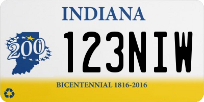 IN license plate 123NIW