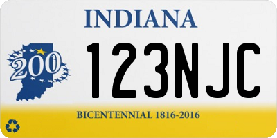 IN license plate 123NJC