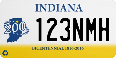 IN license plate 123NMH