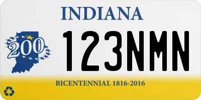 IN license plate 123NMN