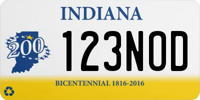 IN license plate 123NOD
