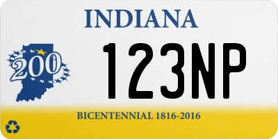 IN license plate 123NP