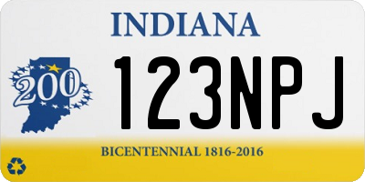 IN license plate 123NPJ