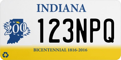 IN license plate 123NPQ