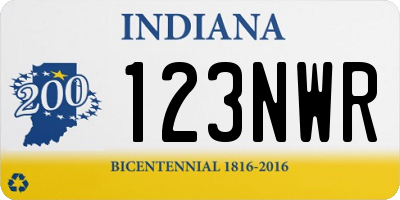 IN license plate 123NWR