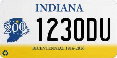 IN license plate 123ODU
